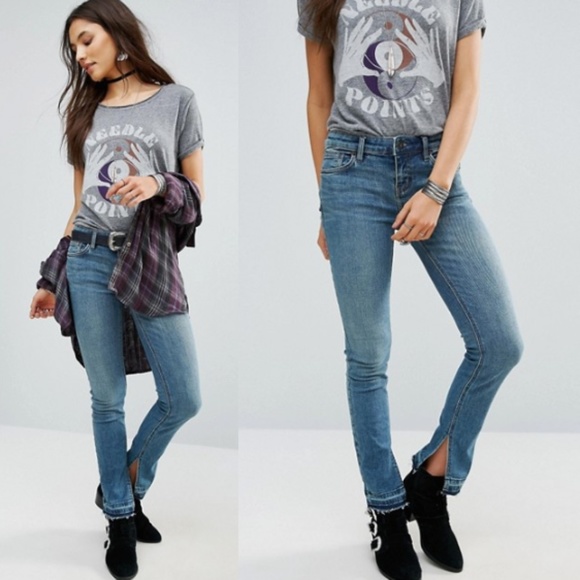 jeans with frayed sides